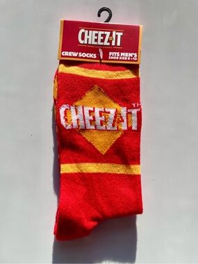 Cheez-It Crew Socks - Red - Funny Unisex Novelty Food Socks - M
6-12 / W 8-14